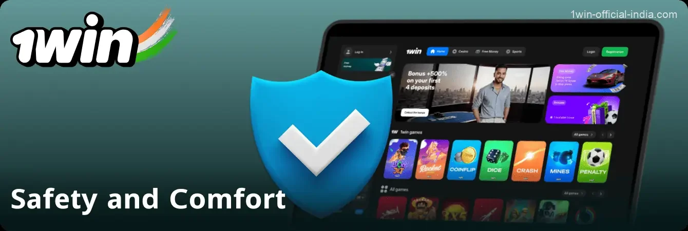 Safe gaming on the 1Win website in India